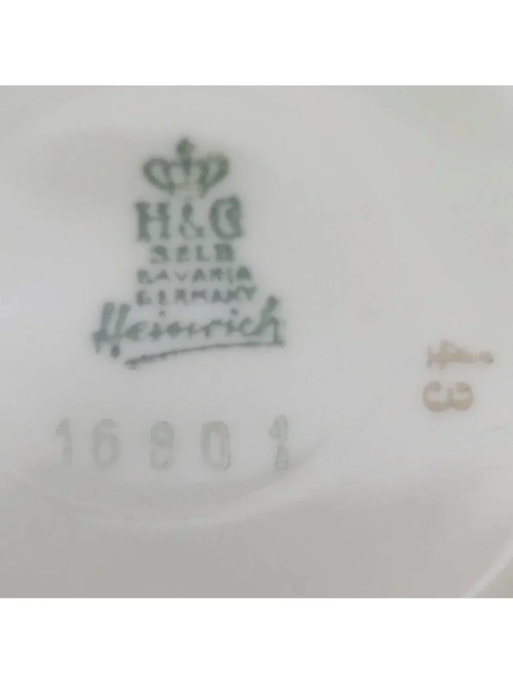 Heinrich H&C Teacup Saucer Porcelain Floral Selb Bavaria Germany MCM Vintage
